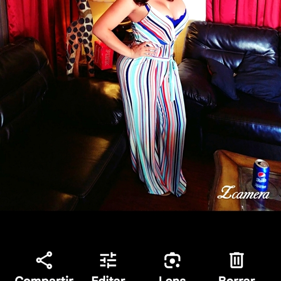 Palaso long size large,  like brand new multi color blue, white, red ,baby blue - Picture 5 of 5